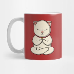 Cute Cat In Sukhasana Pose Mug